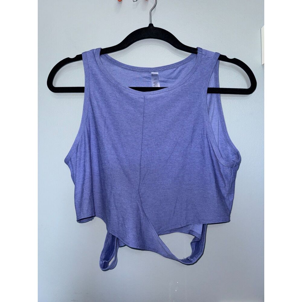 Beyond Yoga Purple Criss-Cross Cropped Tank Top | Size Large | Activewear